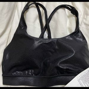 Lululemon Energy Bra Luminous Foil Black 6
